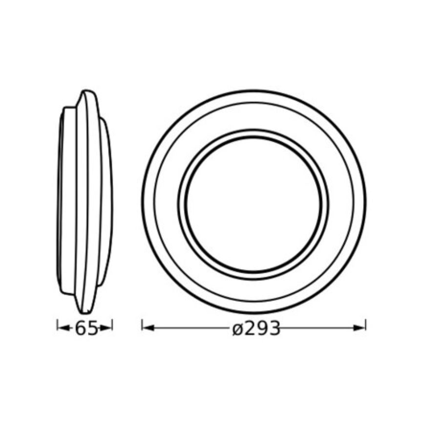Ledvance - LED Stropní svítidlo ORBIS BERLIN LED/16W/230V černá