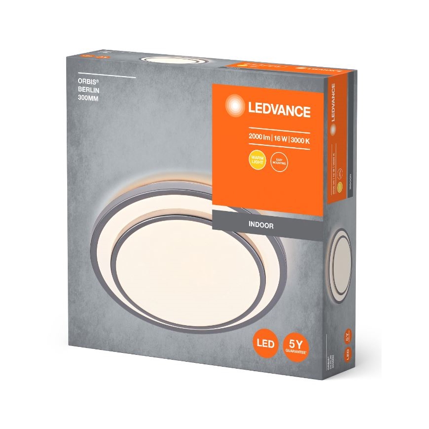 Ledvance - LED Stropní svítidlo ORBIS BERLIN LED/16W/230V stříbrná