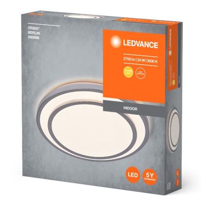 Ledvance - LED Stropní svítidlo ORBIS BERLIN LED/24W/230V stříbrná