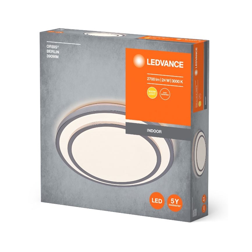 Ledvance - LED Stropní svítidlo ORBIS BERLIN LED/24W/230V stříbrná