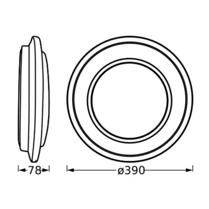 Ledvance - LED Stropní svítidlo ORBIS BERLIN LED/24W/230V stříbrná