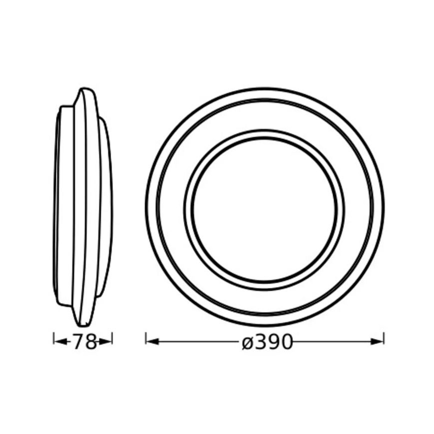 Ledvance - LED Stropní svítidlo ORBIS BERLIN LED/24W/230V stříbrná