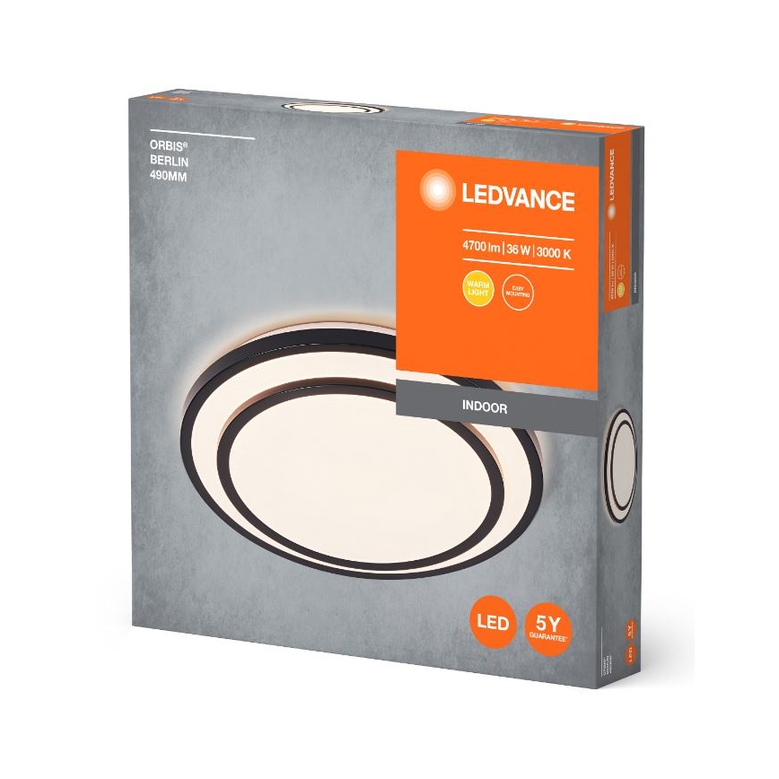 Ledvance - LED Stropní svítidlo ORBIS BERLIN LED/36W/230V černá