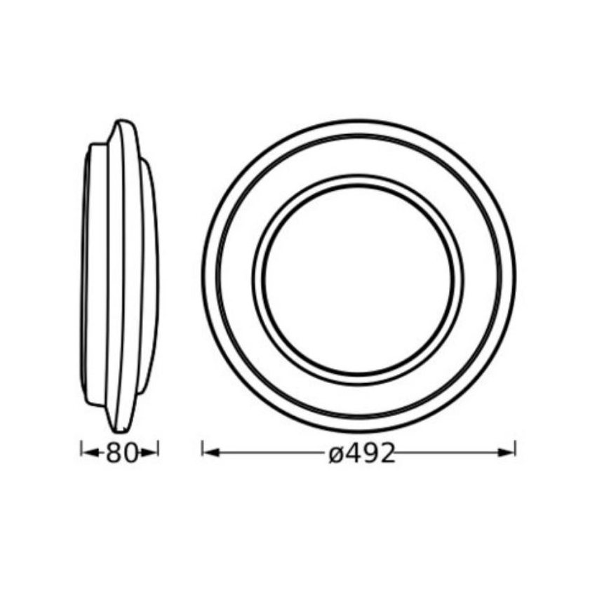 Ledvance - LED Stropní svítidlo ORBIS BERLIN LED/36W/230V černá