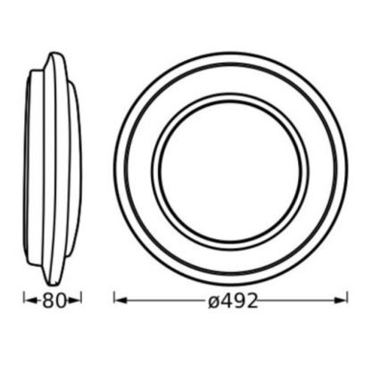 Ledvance - LED Stropní svítidlo ORBIS BERLIN LED/36W/230V stříbrná