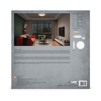 Ledvance - LED Stropní svítidlo ORBIS HELMAN LED/24W/230V pr. 39 cm stříbrná