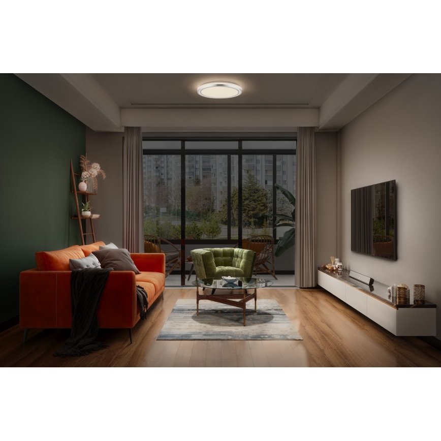Ledvance - LED Stropní svítidlo ORBIS HELMAN LED/36W/230V pr. 48,5 cm stříbrná