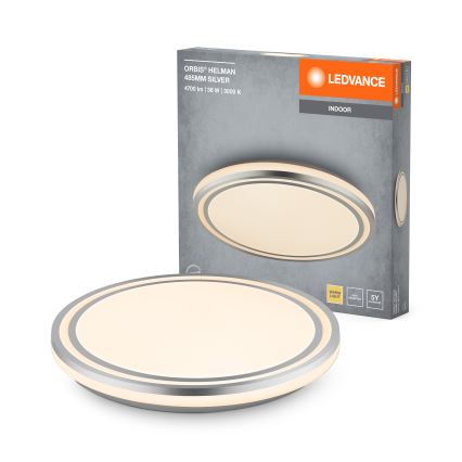 Ledvance - LED Stropní svítidlo ORBIS HELMAN LED/36W/230V pr. 48,5 cm stříbrná
