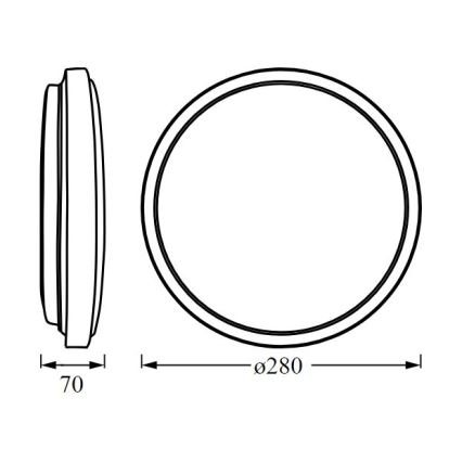 Ledvance - LED Stropní svítidlo ORBIS LONDON LED/16W/230V bílá