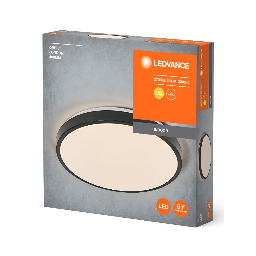 Ledvance - LED Stropní svítidlo ORBIS LONDON LED/24W/230V černá