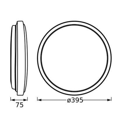 Ledvance - LED Stropní svítidlo ORBIS LONDON LED/24W/230V černá