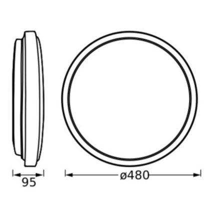 Ledvance - LED Stropní svítidlo ORBIS LONDON LED/36W/230V bílá