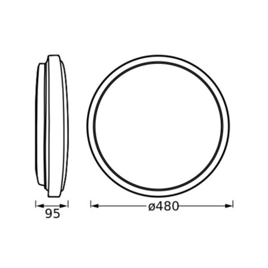 Ledvance - LED Stropní svítidlo ORBIS LONDON LED/36W/230V bílá