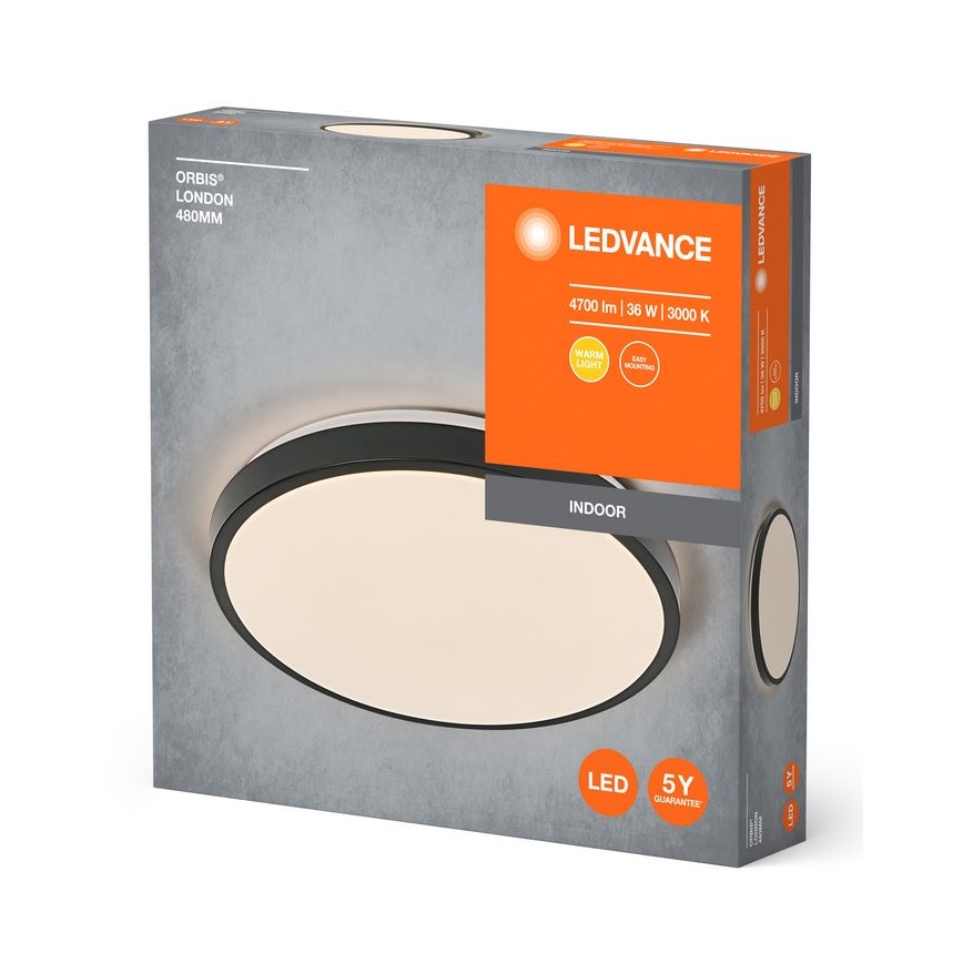 Ledvance - LED Stropní svítidlo ORBIS LONDON LED/36W/230V černá