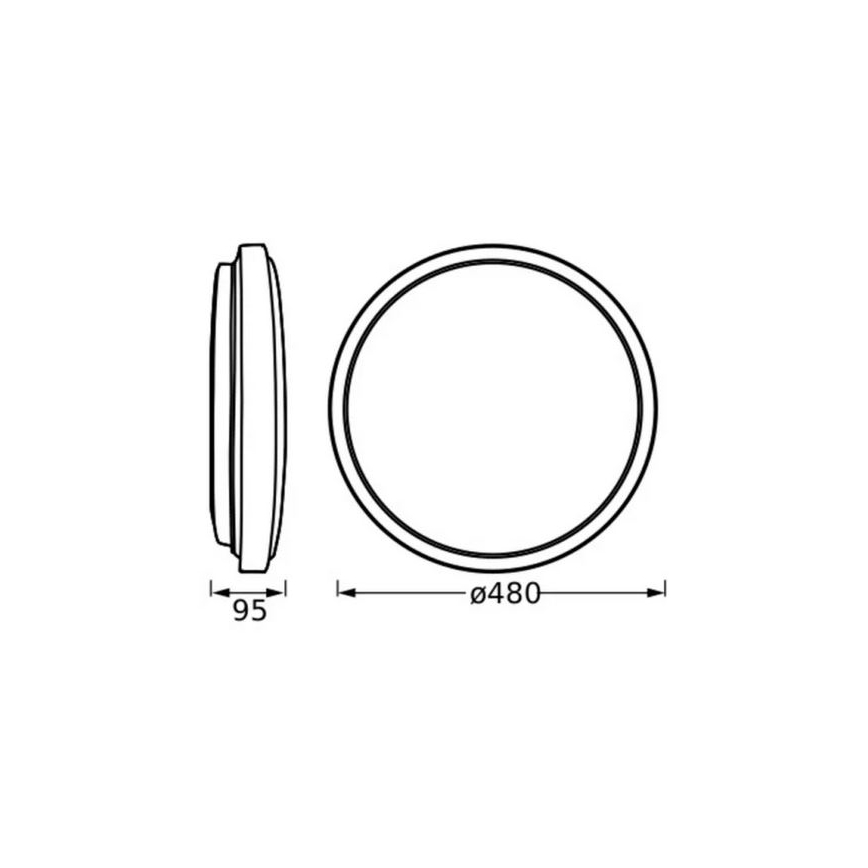 Ledvance - LED Stropní svítidlo ORBIS LONDON LED/36W/230V černá