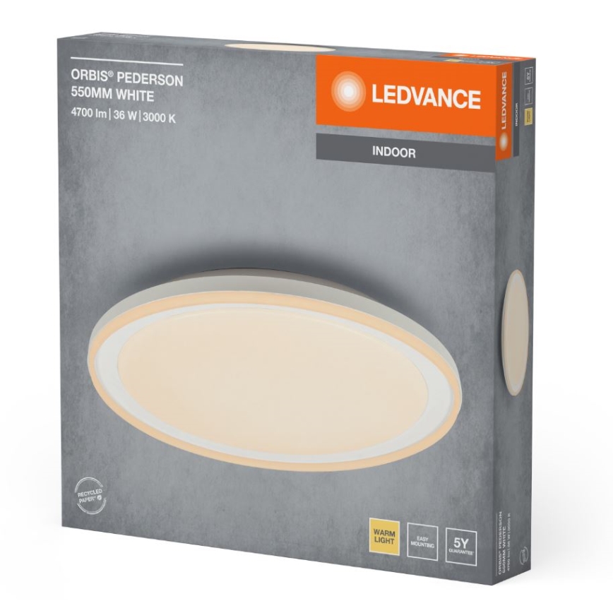 Ledvance - LED Stropní svítidlo ORBIS PEDERSON LED/36W/230V pr. 55 cm bílá