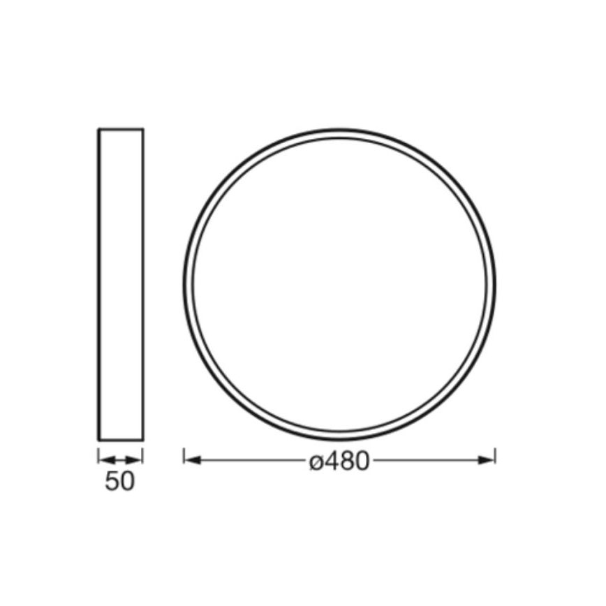 Ledvance - LED Stropní svítidlo ORBIS SLIM LED/36W/230V bílá