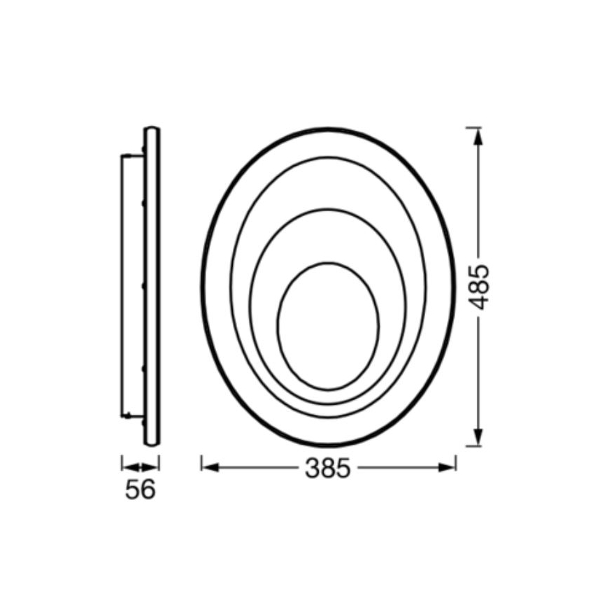 Ledvance - LED Stropní svítidlo ORBIS SPIRAL LED/37W/230V