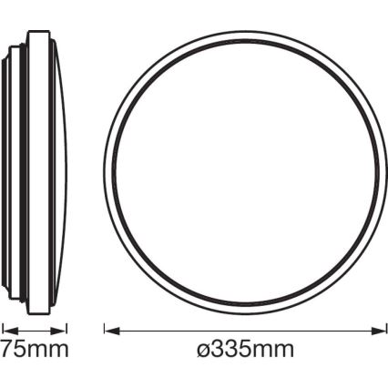 Ledvance - LED Stropní svítidlo se senzorem ORBIS LED/24W/230V 3000K