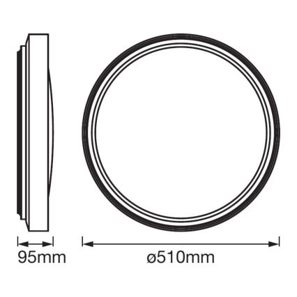 Ledvance - LED Stropní svítidlo se senzorem PLATE LED/32W/230V 3000K