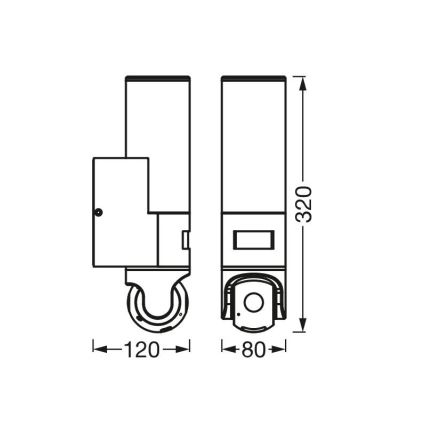 Ledvance - LED Stmívatelné venkovní nástěnné svítidlo se senzorem a kamerou SMART+ LED/16W/230V Wi-Fi IP44