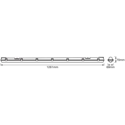 Ledvance - LED Technické zářivkové svítidlo DAMP T8 1xG13/15W/230V IP65