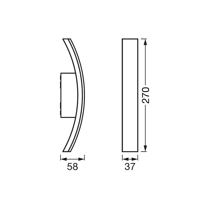 Ledvance - LED Venkovní nástěnné svítidlo BOW LED/7W/230V IP54