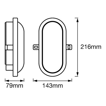 Ledvance - LED Venkovní nástěnné svítidlo BULKHEAD LED/11W/230V IP54 černá