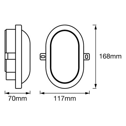 Ledvance - LED Venkovní nástěnné svítidlo BULKHEAD LED/6W/230V IP54 černá