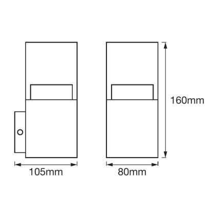 Ledvance - LED Venkovní nástěnné svítidlo CRYSTAL 1xLED/4,5W/230V IP44