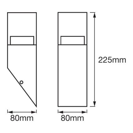 Ledvance - LED Venkovní nástěnné svítidlo CRYSTAL 1xLED/4,5W/230V IP44