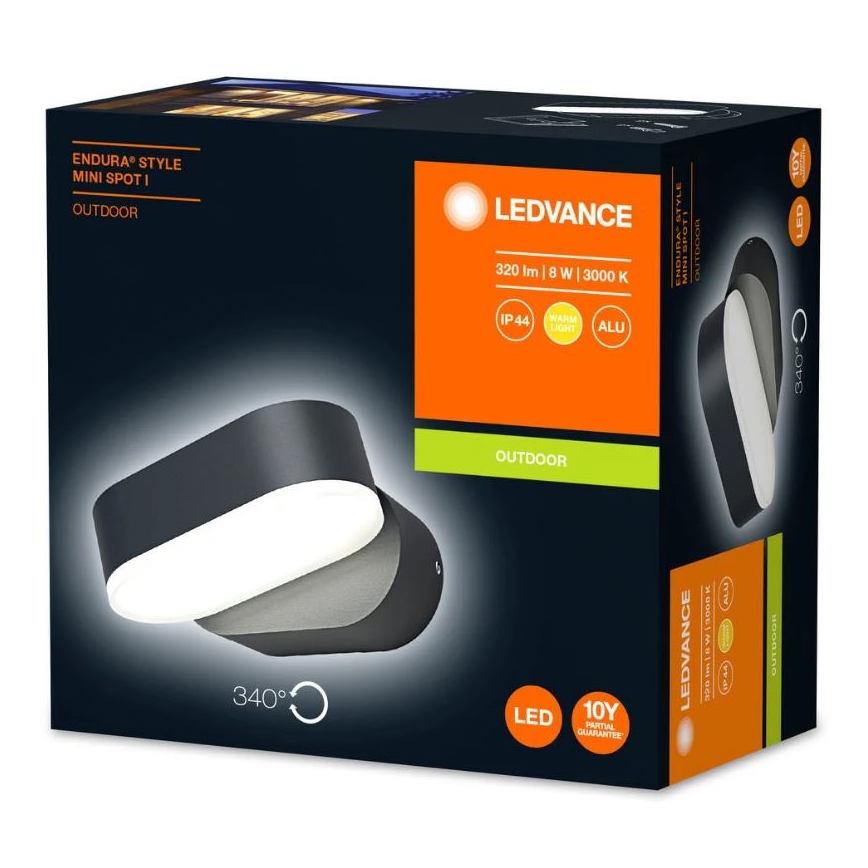 Ledvance - LED Venkovní nástěnné svítidlo ENDURA LED/8W/230V IP44