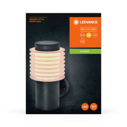 Ledvance - LED Venkovní nástěnné svítidlo ENDURA RONDO LED/9W/230V IP44 antracit