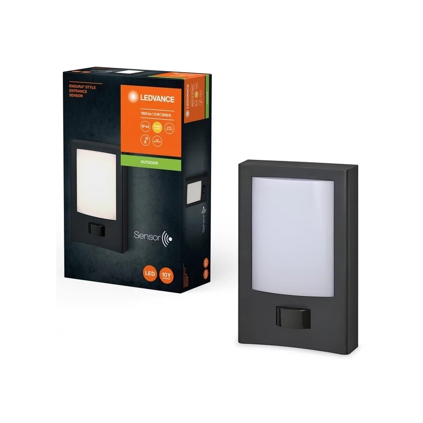 Ledvance - LED Venkovní nástěnné svítidlo se senzorem ENDURA STYLE LED/13W/230V IP44