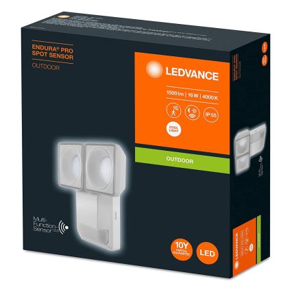Ledvance - LED Venkovní nástěnné svítidlo se senzorem SPOT 2xLED/8W/230V IP55