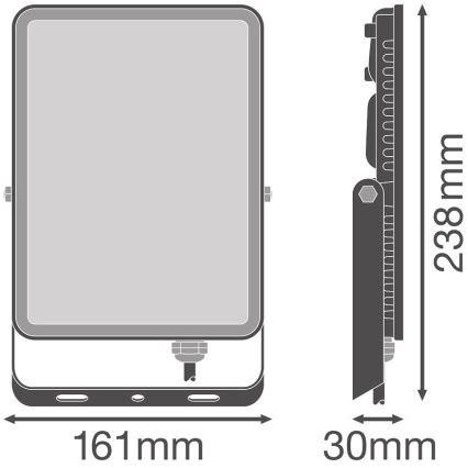 Ledvance - LED Venkovní nástěnný reflektor FLOODLIGHT LED/50W/230V 4000K IP65