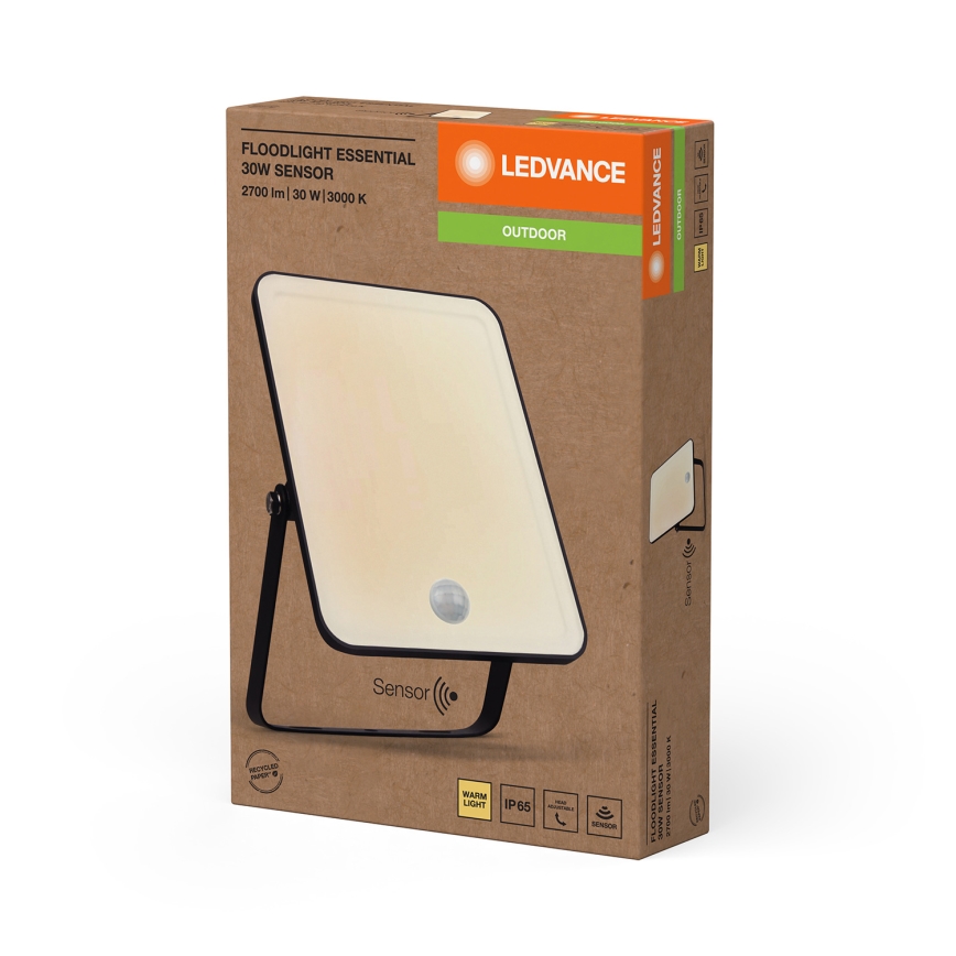 Ledvance - LED Venkovní nástěnný reflektor se senzorem pohybu a soumraku FLOODLIGHT LED/30W/230V IP65