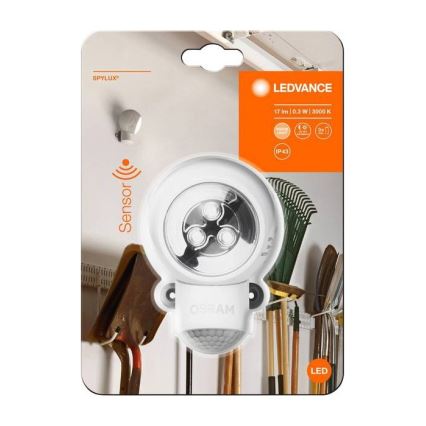 Ledvance -LED Venkovní orientační svítidlo se senzorem SPYLUX LED/0,3W/3xAA IP43
