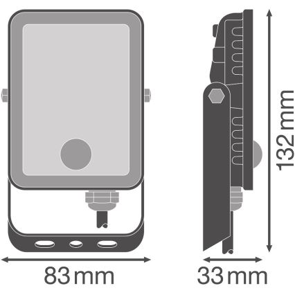 Ledvance - LED Venkovní reflektor se senzorem FLOODLIGHT LED/10W/230V 4000K IP65