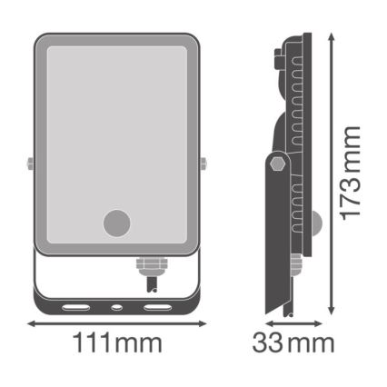 Ledvance - LED Venkovní nástěnný reflektor se senzorem FLOODLIGHT LED/20W/230V IP65