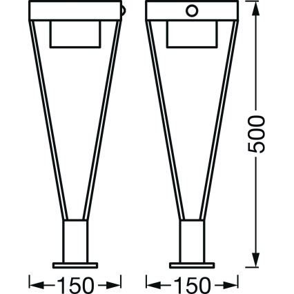 Ledvance - LED Venkovní solární lampa se senzorem BOUQUET LED/6W/3,7V 2200 mAh IP44