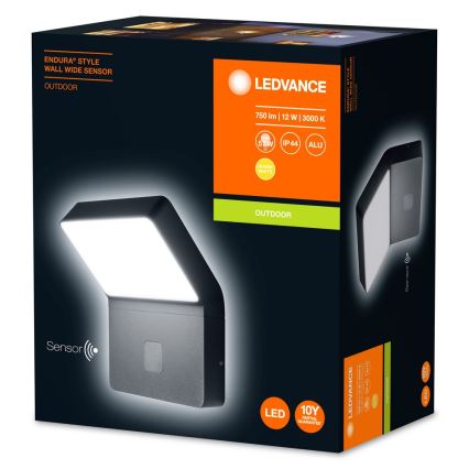 Ledvance - LED Venkovní svítidlo se senzorem ENDURA LED/12W/230V IP44