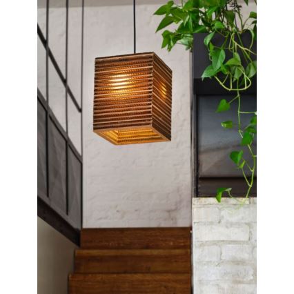 Ledvance - Lustr na lanku DECOR CARDBOARD 1xE27/15W/230V 25x25 cm