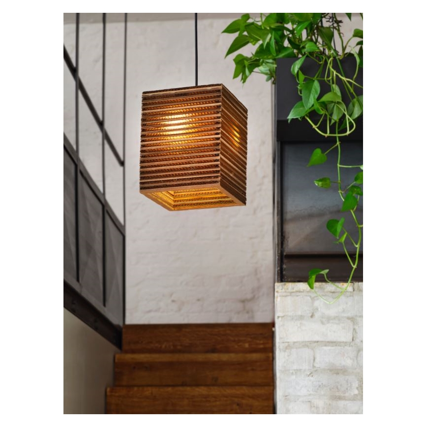 Ledvance - Lustr na lanku DECOR CARDBOARD 1xE27/15W/230V 25x25 cm