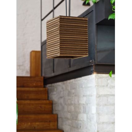 Ledvance - Lustr na lanku DECOR CARDBOARD 1xE27/15W/230V 25x25 cm