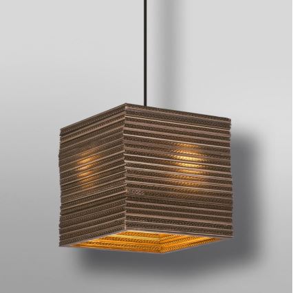 Ledvance - Lustr na lanku DECOR CARDBOARD 1xE27/15W/230V 25x25 cm
