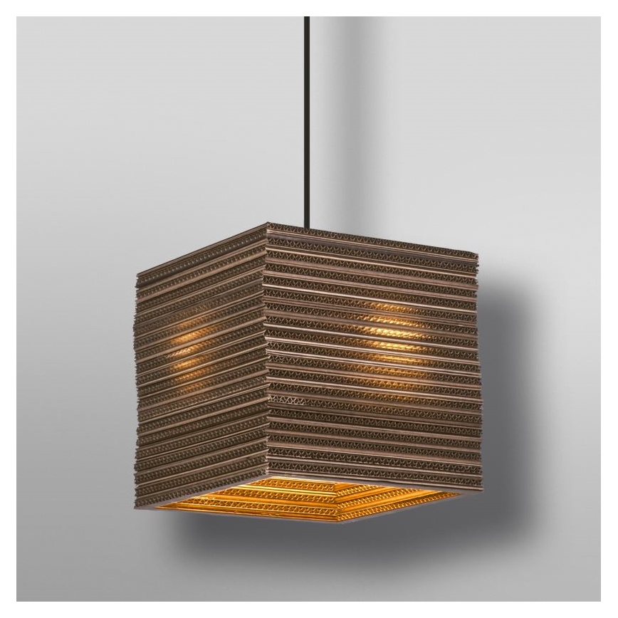Ledvance - Lustr na lanku DECOR CARDBOARD 1xE27/15W/230V 25x25 cm