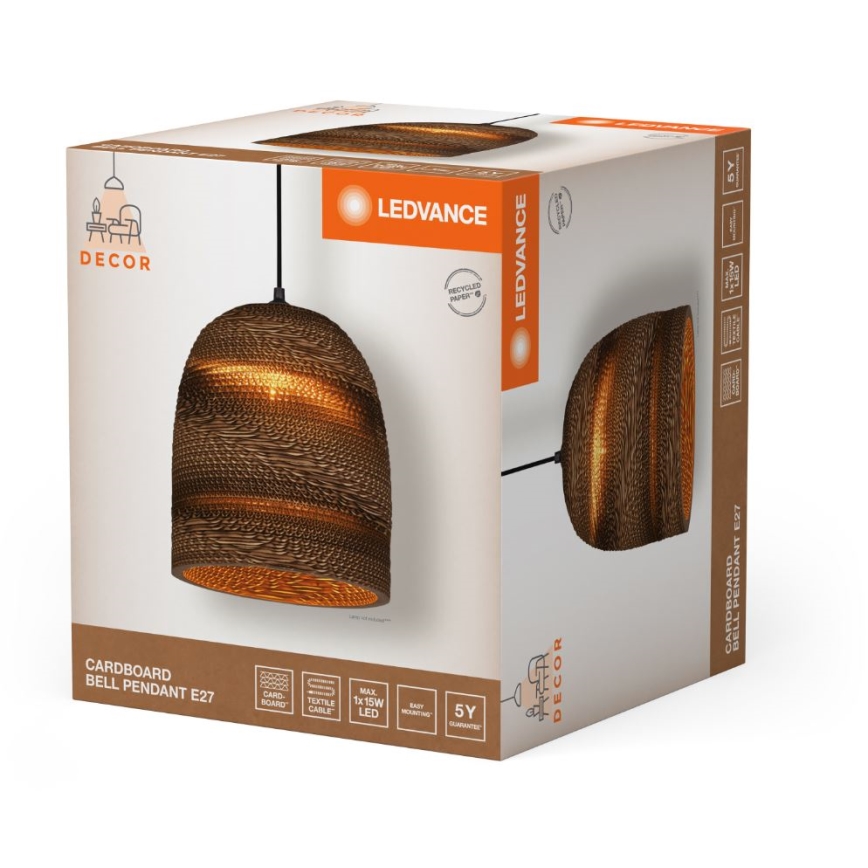 Ledvance - Lustr na lanku DECOR CARDBOARD 1xE27/15W/230V pr. 25 cm