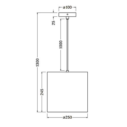 Ledvance - Lustr na lanku DECOR CARDBOARD 1xE27/15W/230V pr. 25 cm