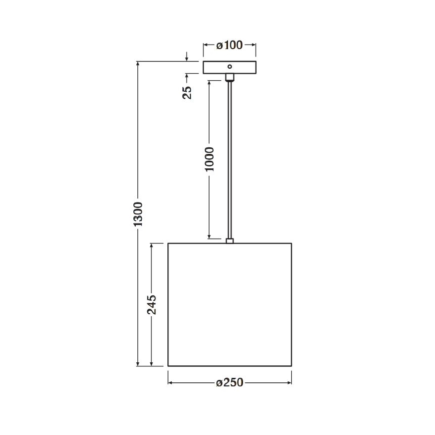 Ledvance - Lustr na lanku DECOR CARDBOARD 1xE27/15W/230V pr. 25 cm